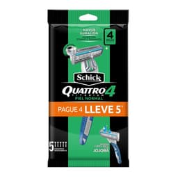 Maquinas de Afeitar Desechables Quatro Piel Normal 5 Un
