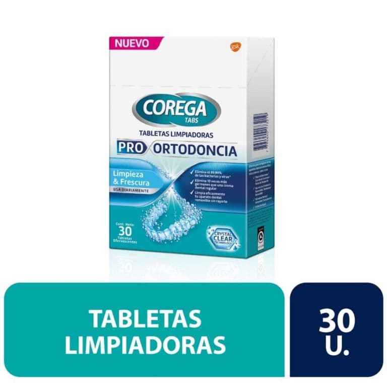 Tableta Limpiadora Corega Pro Ortodoncia 30 Unidades