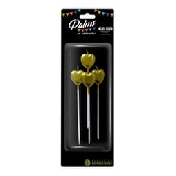 Velas Decorativas Corazones Dorados UN