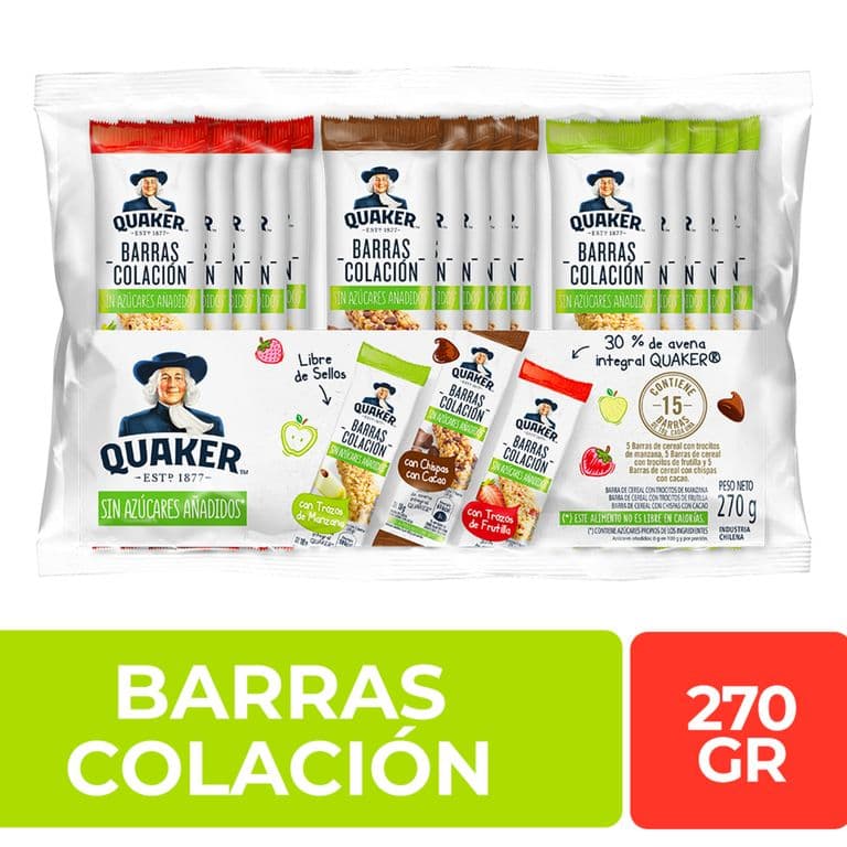 Pack Barritas de Cereal Quaker 15 x 18 g