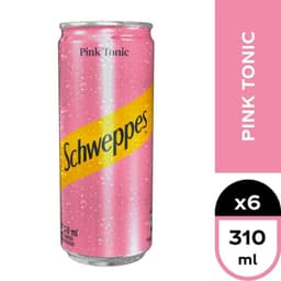 Pack Bebida Pink Tonic Schweppes Lata 6 x 310 ml