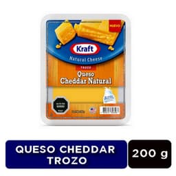 Queso Cheddar Trozo Kraft 200 g