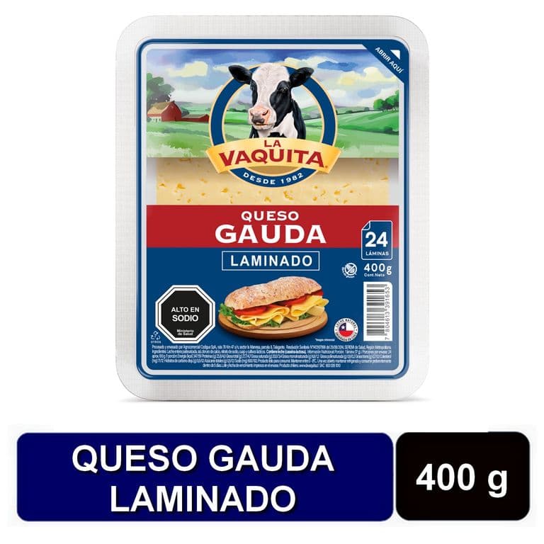 Queso Gauda Laminado La Vaquita 400 g