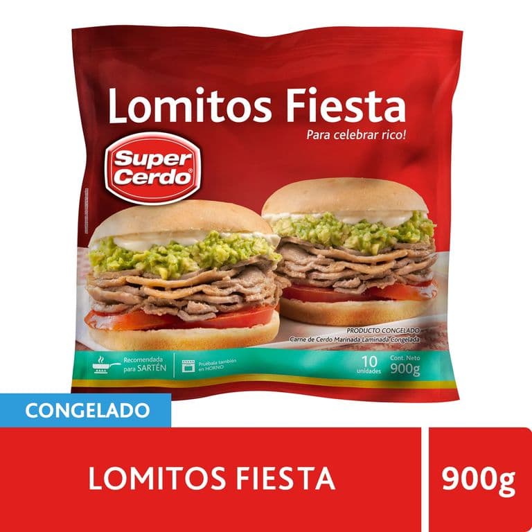 Lomito de Cerdo Congelado Super Cerdo 10 x 90 GR