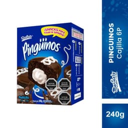 Pinguinos Rellenos Marinela 6 Un 6 X 40 GR