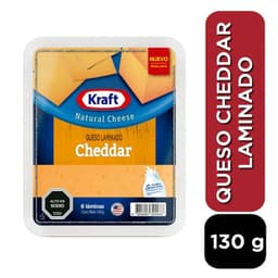 Queso Cheddar Laminado Kraft 130 g