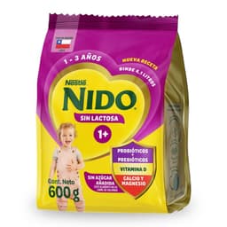 Leche en Polvo 1+ Sin Lactosa Nido 600 gr