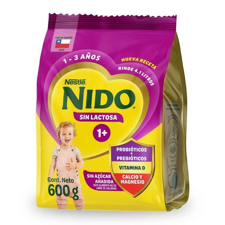Leche en Polvo 1+ Sin Lactosa Nido 600 gr
