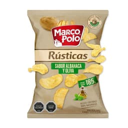 Papas Fritas Rusticas Marco Polo Albahaca y Oliva 185 g