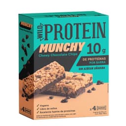 Barras de Proteinas Munchy Chocolate Chips Wild Protein 4 Un 4 X 30 GR