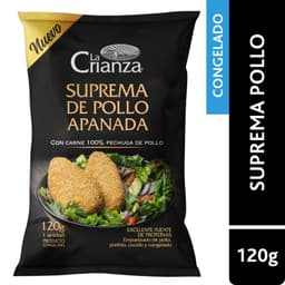 Suprema de Pollo Apanada Congelada La Crianza 120 g