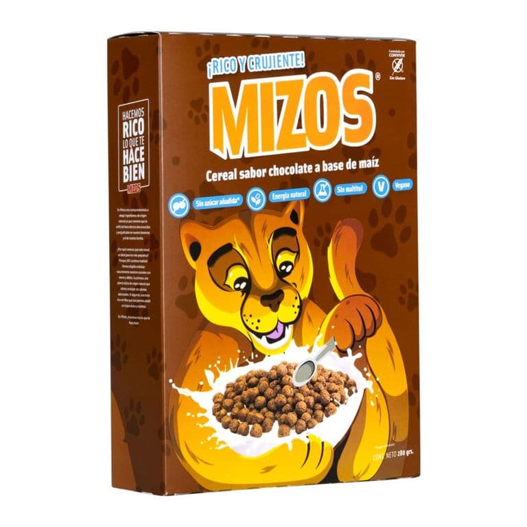 Cereal de MaIz Sabor Chocolate Mizos 280 g