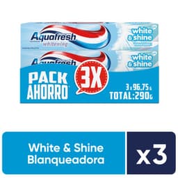 Pack Pasta de Dientes Aquafresh White Shine Blanqueadora 3 x 96.7 g 3 X 96 GR