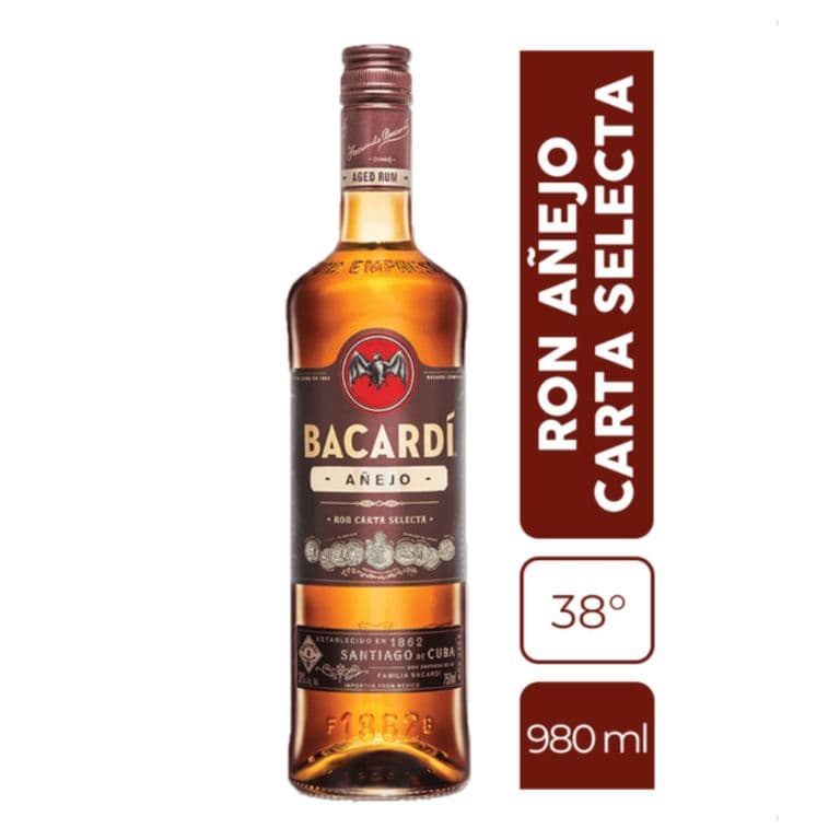 Ron Anejo Bacardi 38 980 cc 980 ML