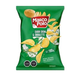 Papas Fritas Sabor Crema y Ciboulette Marco Polo 180 g