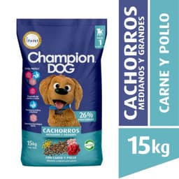 Alimento para Perros Cachorro Carne y Pollo Champion Dog 15 Kg