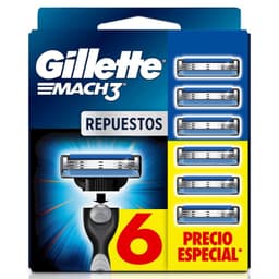 Repuestos Maquina de Afeitar Mach3 Gillette 6 un