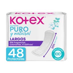 Protectores Diarios Kotex Cuidado Puro y Natural 48 Un