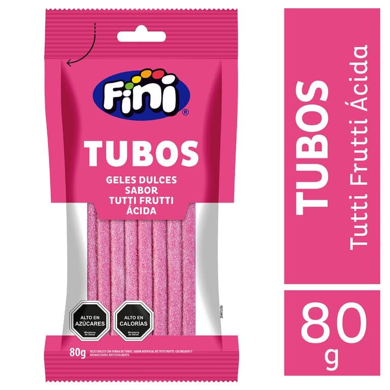 Gomitas Tubos Acidos Fini Tutti Frutti 80 g