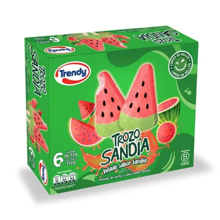 HELADO MULTIPACK SANDIA TRENDY NOG 52 GR 6 X 47 ML