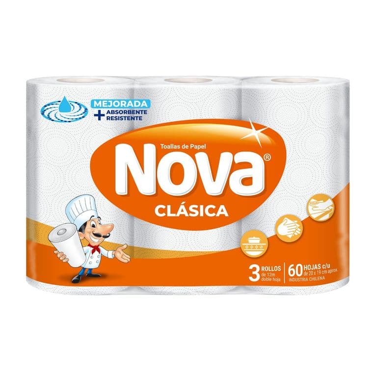 Toalla de Papel Nova Clasica 3 x 12 mts 3 UN
