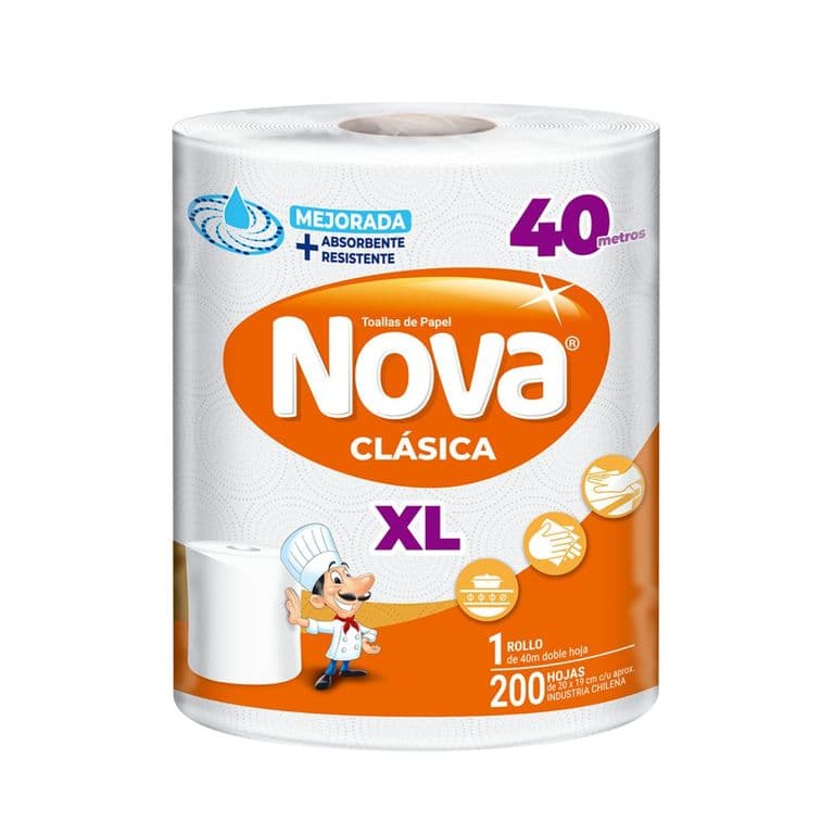 TOALLA DE PAPEL NOVA CLASICA 40M X1 UN