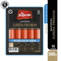 Salchichas Surenas Premium Reducidas en Sodio La Preferida 10 Un