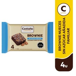 Pack Brownie con Nueces Sin Azucar Castano 4 Un x 50 g 200 GR
