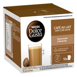 Capsulas de Cafe con Leche Dolce Gusto 10 Un