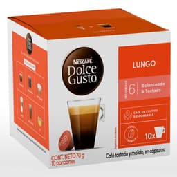 Capsulas de Cafe Dolce Gusto Lungo 10 Un