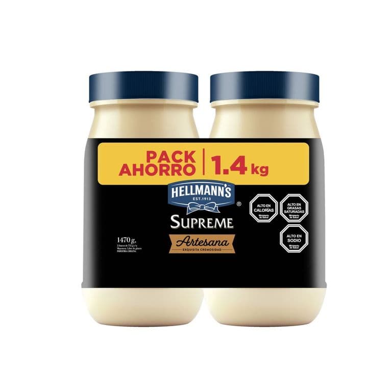 Pack Mayonesa Artesana Hellmanns Supreme 2 x 735 g