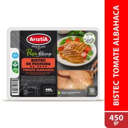 Bistec de Pechuga de Pavo Sabor Tomate y Albahaca Ariztia 450 g
