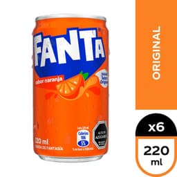 Pack Bebida Fanta Lata 6 x 220 ml