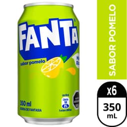 Pack Bebida Fanta Pomelo Lata 6 x 350 ml