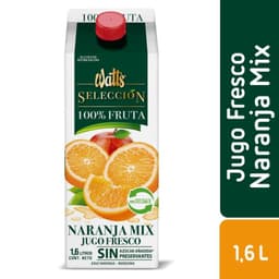 Jugo Fresco Naranja Mix Seleccion Watts 1.6 L 1.6 LT