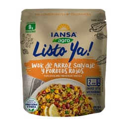 Wok de Arroz Salvaje y Porotos Rojos Listo Ya! Iansa Agro 220 g