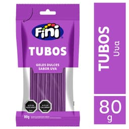 Tubos Geles Dulces Sabor Uva Fini 80 g