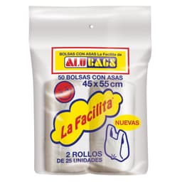 Bolsas Multiuso con Asas La Facilita 45 x 55 cms 50 Un