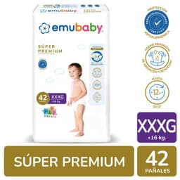 Panales Desechables Emubaby Super Premium XXXG 42 Un