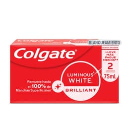 Pasta Dental Colgate Luminous White Brillant 2 x 75ml
