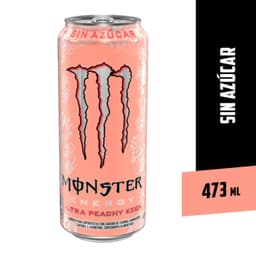 Bebida Energetica Ultra Peachy Keen Sin Azucar Monster 473 ml