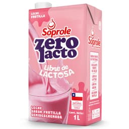 Leche Semidescremada Zerolacto Sabor Frutilla Soprole 1 lt