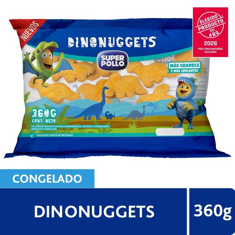 Dino Nuggets Congelados Super Pollo 360 g