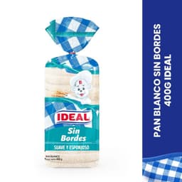 Pan de Molde Blanco Sin Borde Ideal 400 g