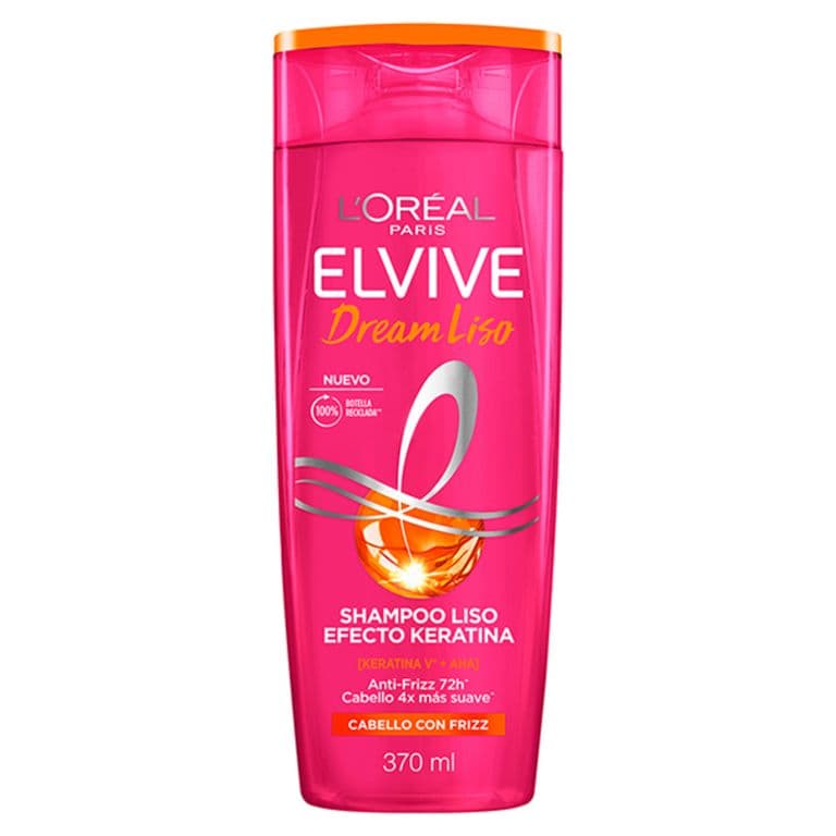 Shampoo Dream Liso Efecto Keratina Elvive 370 ml