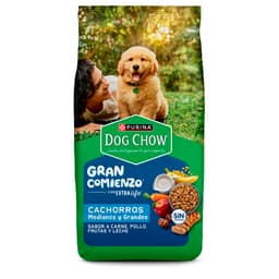 Alimento para Perros Cachorros Dog Chow Carne, Pollo, Frutas y Leche 12 Kg