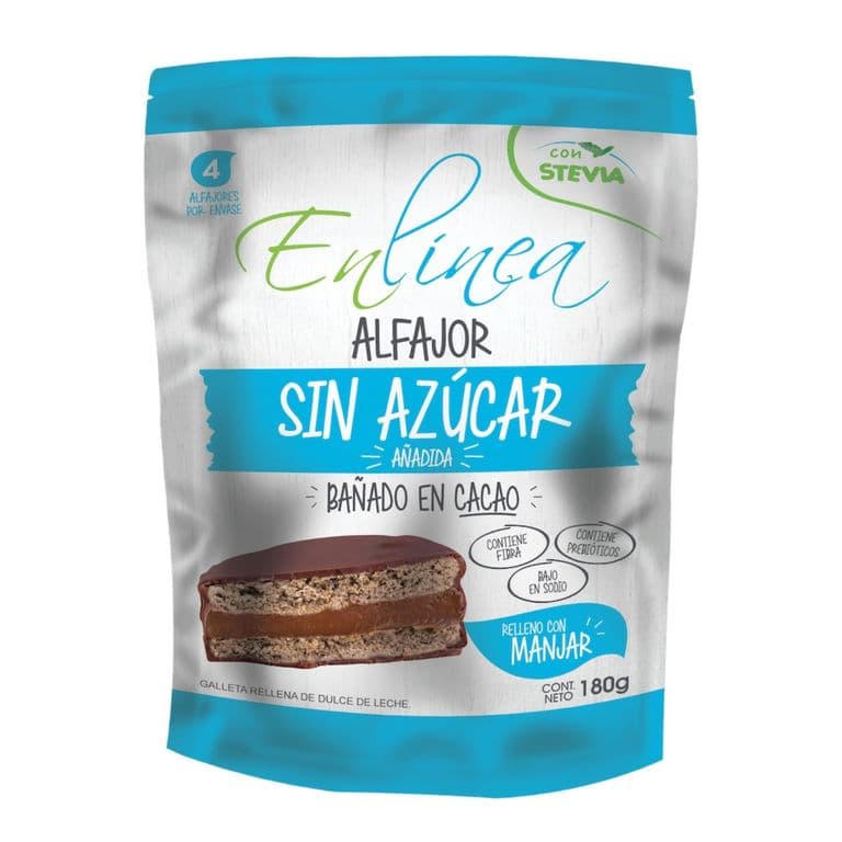 Alfajor Manjar Sin Azucar En Linea 180 g