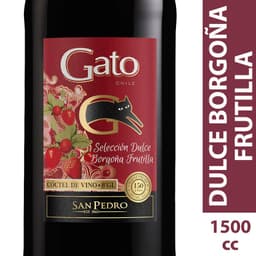 Coctel de Vino Gato Dulce Borgona Frutilla 8 1.5 L 1.5 LT