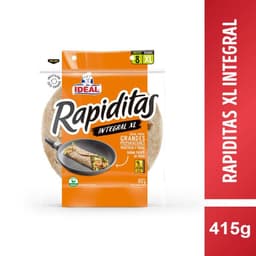 Tortillas Rapiditas Integral Tamano XL 8 Un 415 g