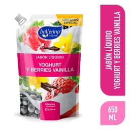Jabon Liquido Ballerina Yoghurt y Berries Vainilla Doypack 650 ml
